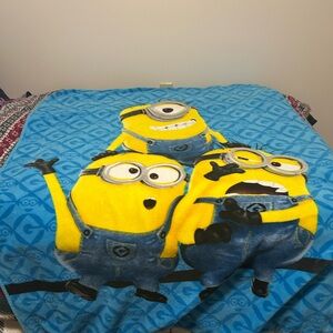 Minions Blue and Yellow Fleece Blanket